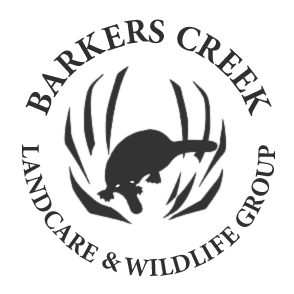 Barkers Creek Landcare logo with platypus