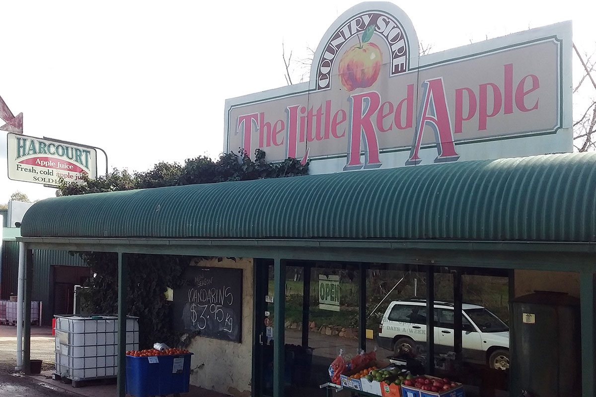 Front of Little Red Apple store