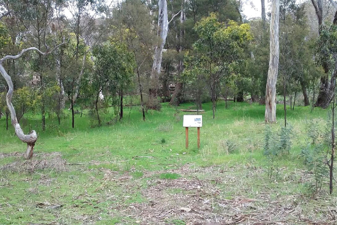 New sign in McManus Road Reserve