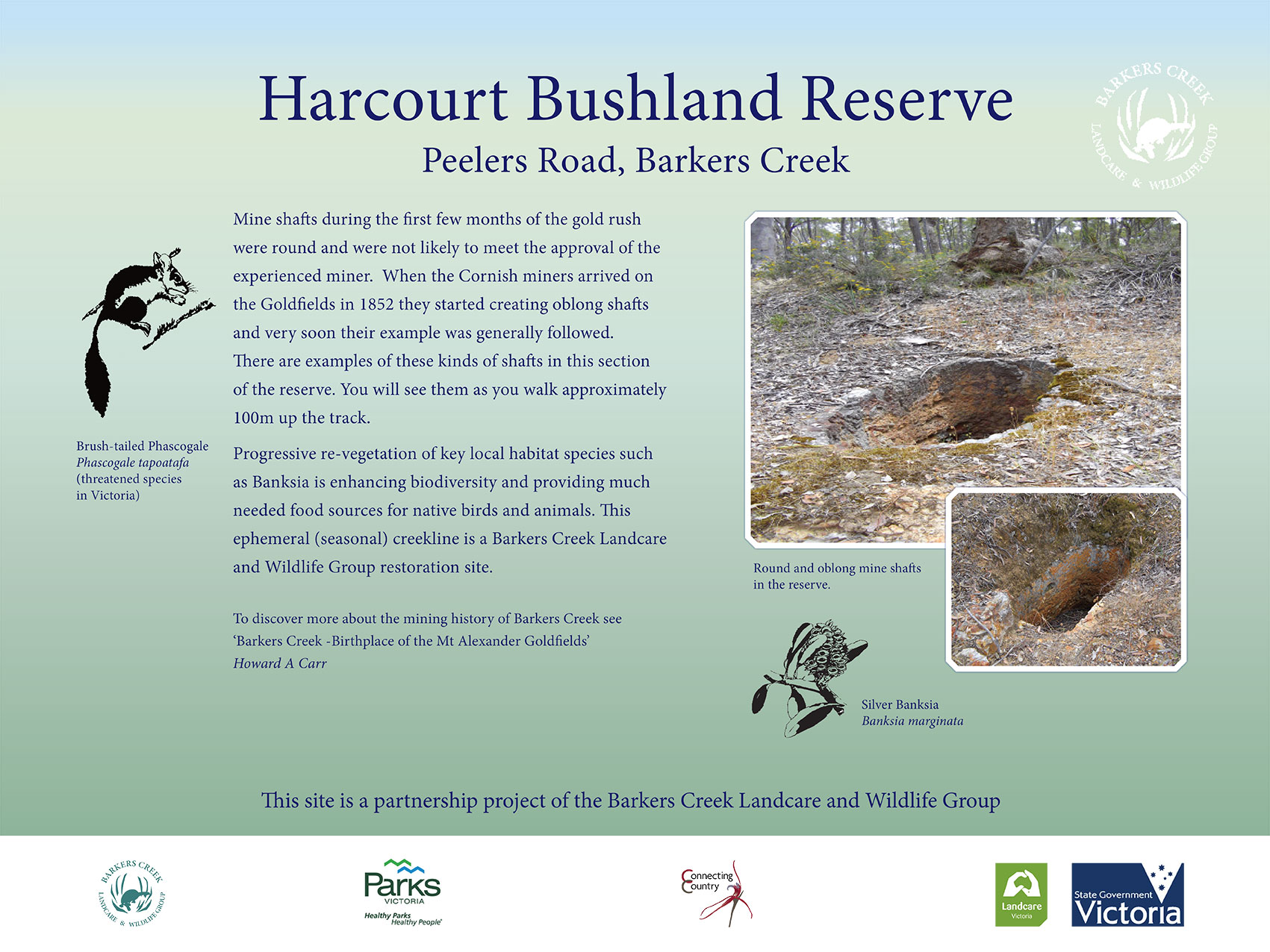 Signage at Harcourt Bushland Reserve